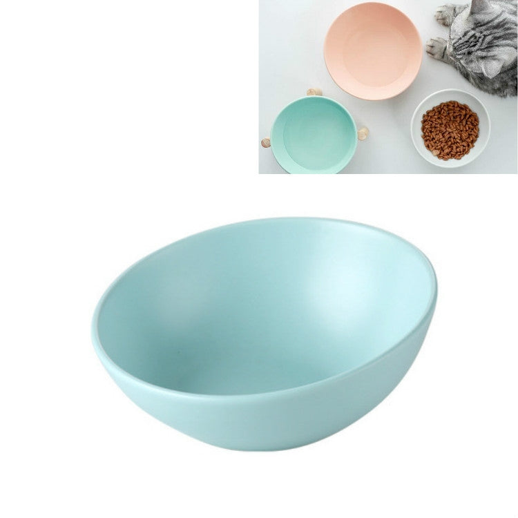 Ciotola in ceramica per cani e gatti con supporto in legno
