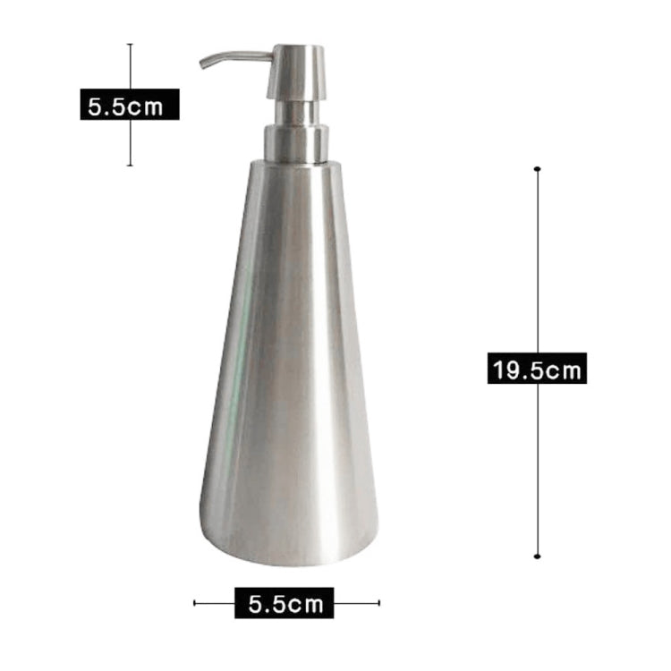 Bottiglia disinfettante per le mani con cono dispenser di sapone in acciaio inossidabile da 800 ml, 800ml