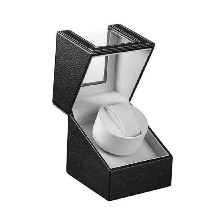 Agitatore automatico per orologio con motore elettrico, scatola per orologio singola in pelle, spina americana, Single, Black Leather, Single, Brown Leather