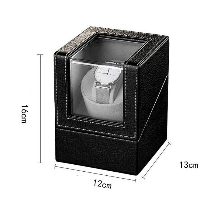 Agitatore automatico per orologio con motore elettrico, scatola per orologio singola in pelle, spina americana, Single, Black Leather, Single, Brown Leather