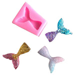 10 pezzi di fondente sirena coda di pesce stampo in silicone strumenti di cottura stampo per decorazione torta al cioccolato, Fishtail Shape