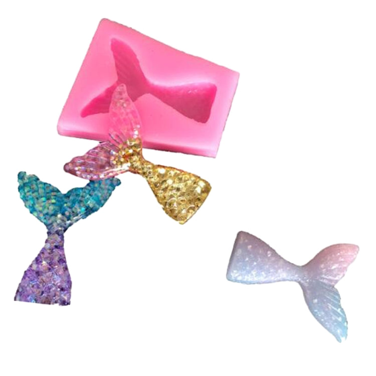 10 pezzi di fondente sirena coda di pesce stampo in silicone strumenti di cottura stampo per decorazione torta al cioccolato, Fishtail Shape