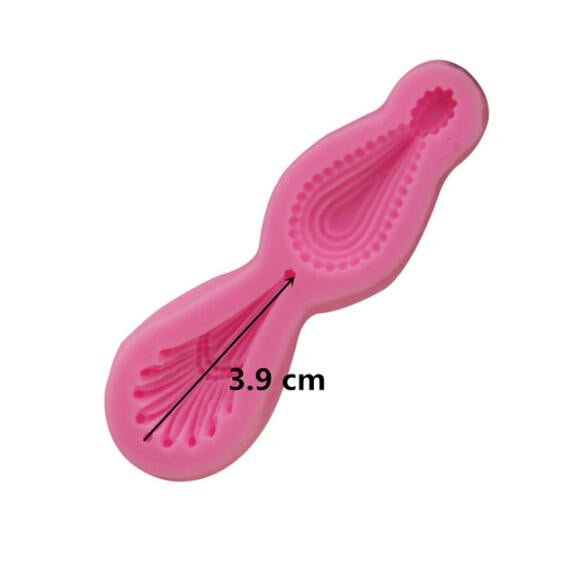2 pezzi di ciondolo in pietra preziosa stampo in silicone stampo per cioccolato fondente strumento per decorare torte da forno fai da te, Gemstone Pendant Shape