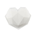3 pezzi Diamond Love Stampo in silicone per torta fai-da-te Strumento per cottura in spugna Stampo per dessert mousse in chiffon, Diamond Love Shape