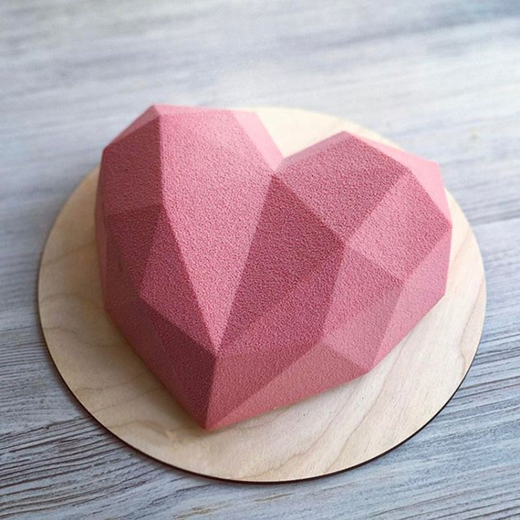 3 pezzi Diamond Love Stampo in silicone per torta fai-da-te Strumento per cottura in spugna Stampo per dessert mousse in chiffon, Diamond Love Shape