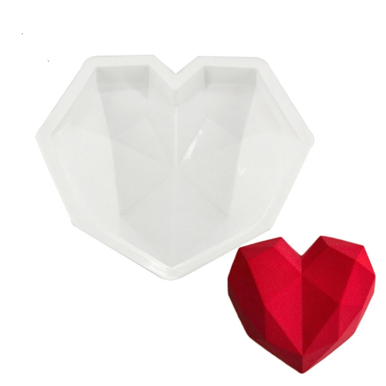 3 pezzi Diamond Love Stampo in silicone per torta fai-da-te Strumento per cottura in spugna Stampo per dessert mousse in chiffon, Diamond Love Shape