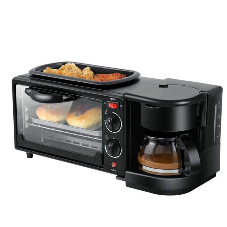Macchina per la colazione elettrica 3 in 1 Macchina per il caffè multifunzione + Padella + Mini forno Forno per pane e pizza per uso domestico, 3 in 1 Multifunction Coffee Maker