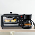 Macchina per la colazione elettrica 3 in 1 Macchina per il caffè multifunzione + Padella + Mini forno Forno per pane e pizza per uso domestico, 3 in 1 Multifunction Coffee Maker