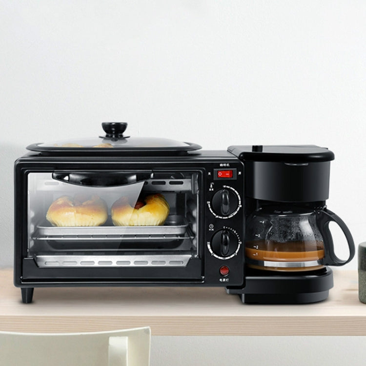 Macchina per la colazione elettrica 3 in 1 Macchina per il caffè multifunzione + Padella + Mini forno Forno per pane e pizza per uso domestico, 3 in 1 Multifunction Coffee Maker