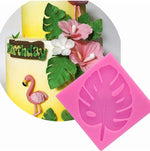 2 stampi fai da te per decorazione torta al cioccolato, stampo per fondente con foglie di albero, Tree Leaf Shape(Pink), Tree Leaf Shape(Gray)