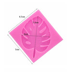2 stampi fai da te per decorazione torta al cioccolato, stampo per fondente con foglie di albero, Tree Leaf Shape(Pink), Tree Leaf Shape(Gray)