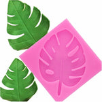 2 stampi fai da te per decorazione torta al cioccolato, stampo per fondente con foglie di albero, Tree Leaf Shape(Pink), Tree Leaf Shape(Gray)