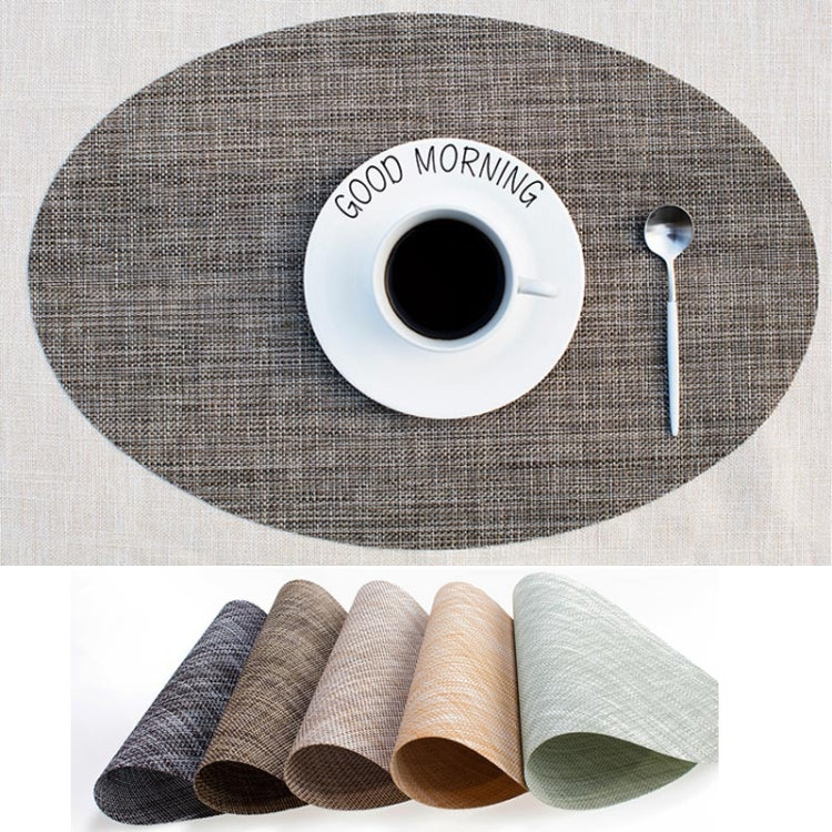 Tovagliette antiscivolo per tavolo da pranzo di forma ovale in PVC, isolanti termici, tovagliette per stoviglie