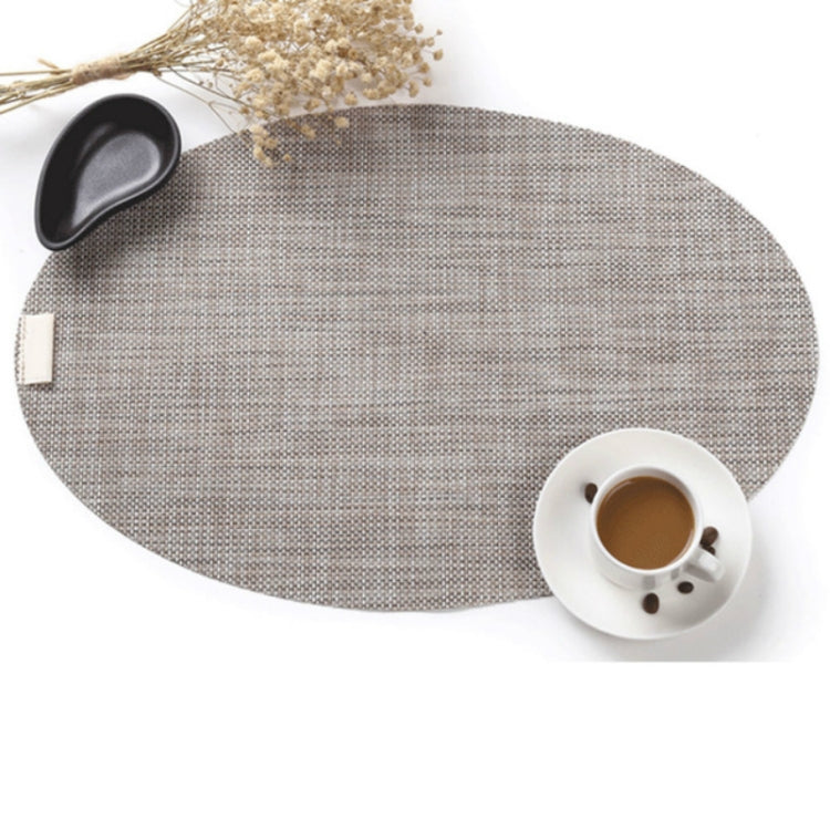 Tovagliette antiscivolo per tavolo da pranzo di forma ovale in PVC, isolanti termici, tovagliette per stoviglie