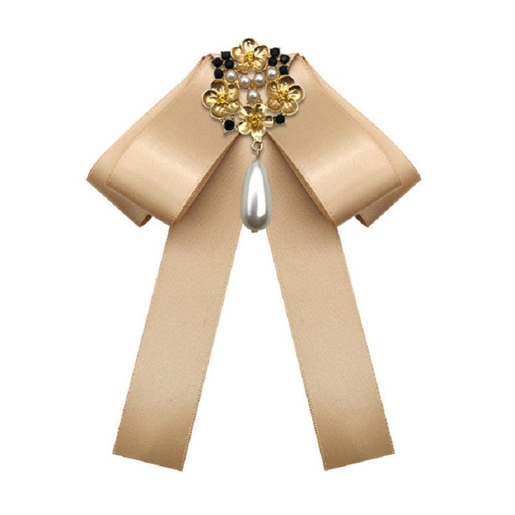 Accessori per abbigliamento con fiocco per farfallino con spilla in diamanti con perle in tessuto stile retrò da donna, Pin Buckle Version, Tie Belts Version