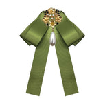 Accessori per abbigliamento con fiocco per farfallino con spilla in diamanti con perle in tessuto stile retrò da donna, Pin Buckle Version, Tie Belts Version