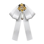 Accessori per abbigliamento con fiocco per farfallino con spilla in diamanti con perle in tessuto stile retrò da donna, Pin Buckle Version, Tie Belts Version