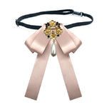 Accessori per abbigliamento con fiocco per farfallino con spilla in diamanti con perle in tessuto stile retrò da donna, Pin Buckle Version, Tie Belts Version
