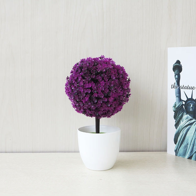 Pianta decorativa artificiale bonsai con fiori di ciliegio