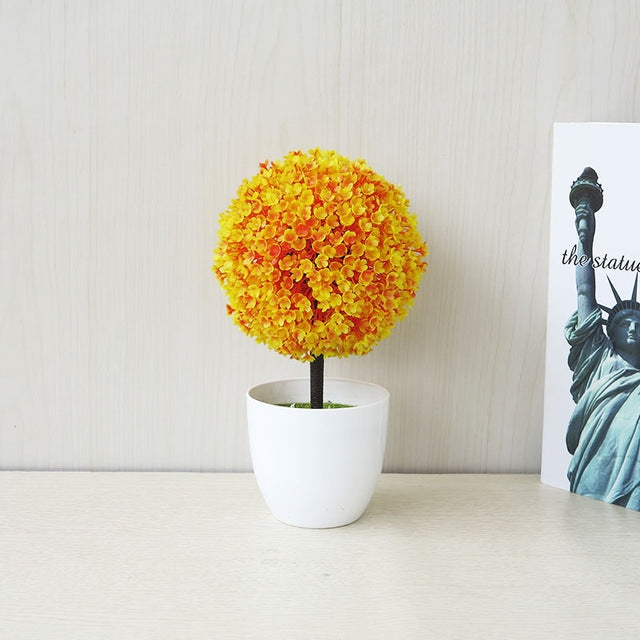 Pianta decorativa artificiale bonsai con fiori di ciliegio