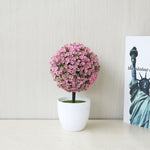 Pianta decorativa artificiale bonsai con fiori di ciliegio