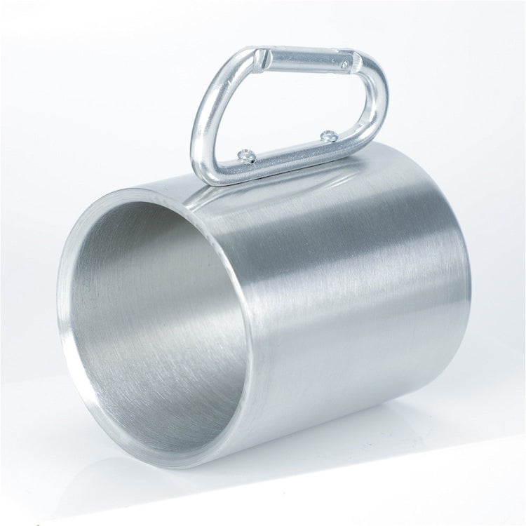 Tazze da caffè per acqua a doppia parete in acciaio inossidabile con manico a moschettone, consegna colore casuale, Coffee Cup with Carabiner