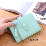 Portafoglio da donna a due pieghe Pochette multifunzione Portafoglio piccolo, Two-folding Green, Two-folding Dark Blue, Two-folding Black, Two-folding Sky Blue
