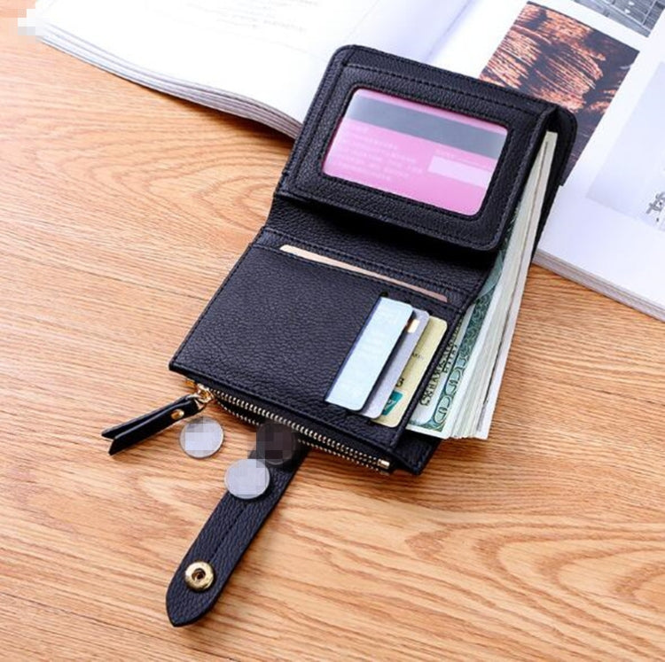 Portafoglio da donna a due pieghe Pochette multifunzione Portafoglio piccolo, Two-folding Green, Two-folding Dark Blue, Two-folding Black, Two-folding Sky Blue
