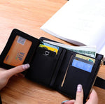 Portafoglio da donna a due pieghe Pochette multifunzione Portafoglio piccolo, Two-folding Green, Two-folding Dark Blue, Two-folding Black, Two-folding Sky Blue
