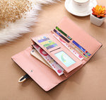 Borsa da donna con filo in pelle scozzese, design alla moda con borsa per telefono in poliestere, portafoglio da donna lungo e sottile