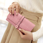 Borsa da donna con filo in pelle scozzese, design alla moda con borsa per telefono in poliestere, portafoglio da donna lungo e sottile