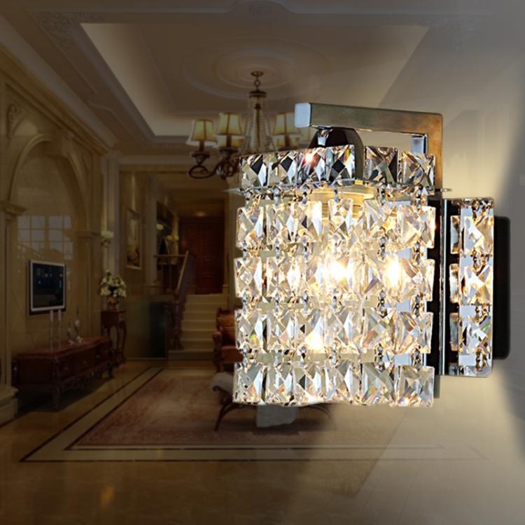 Lampada da parete in cristallo per corridoio corridoio corridoio camera da letto moderna semplice e creativa a testa singola con sorgente luminosa a LED da 5 W