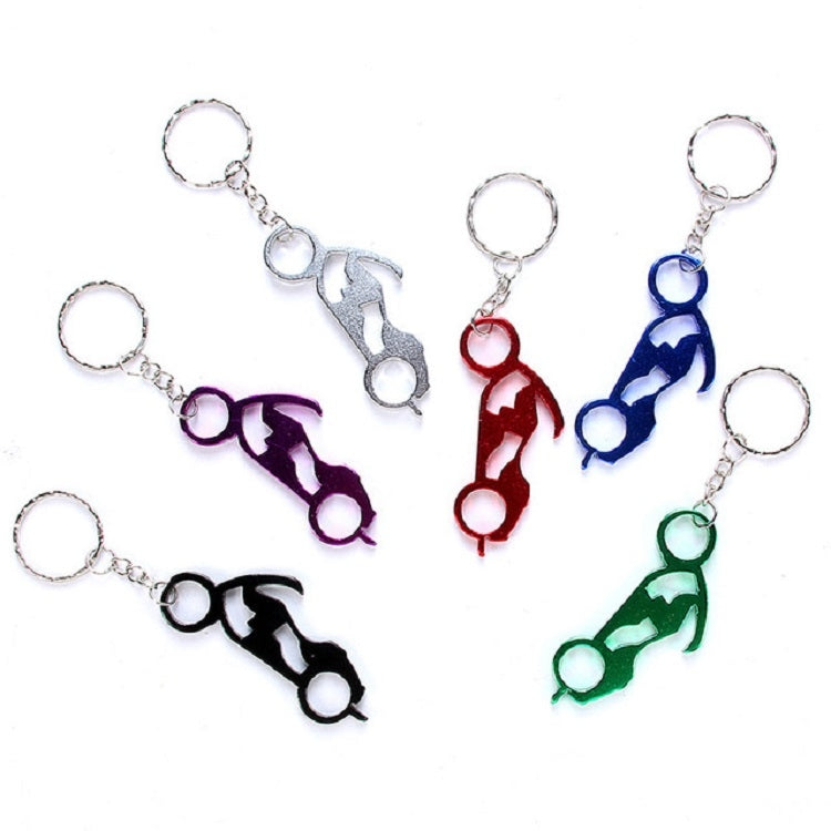 Apribottiglie in alluminio con ciondolo piccolo, portachiavi creativo personalizzato da 12 pezzi, Women, Motorcycle