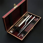 Set strumenti pulizia orecchie 8 in 1 in scatola di legno