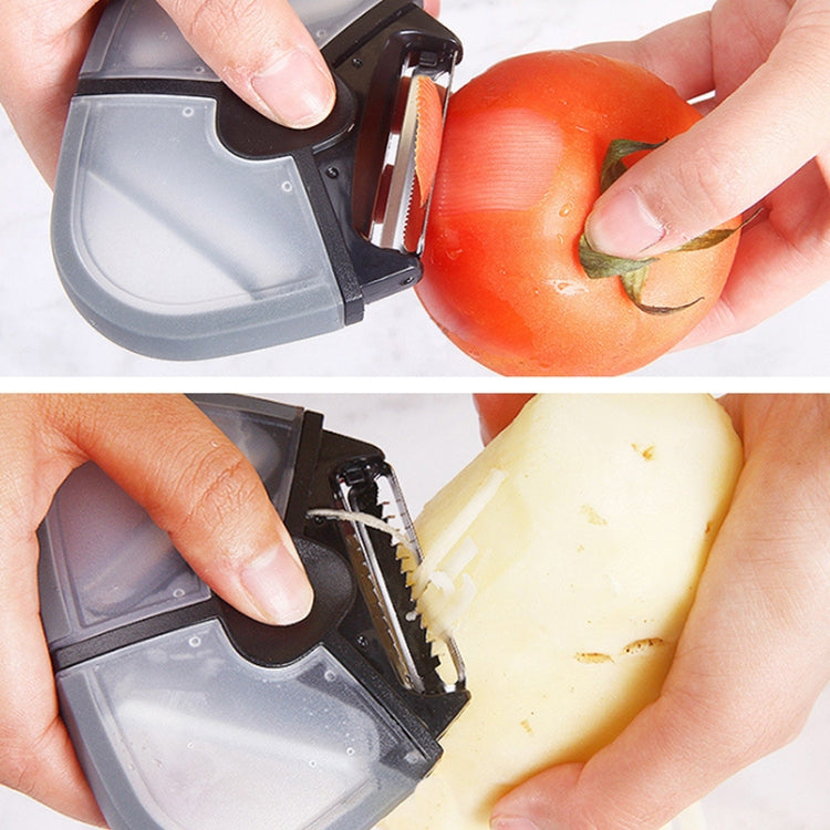 Pelapatate creativo multifunzionale in acciaio inossidabile da 3 pezzi Grattugia pelapatate tre in uno, Peeler Grater