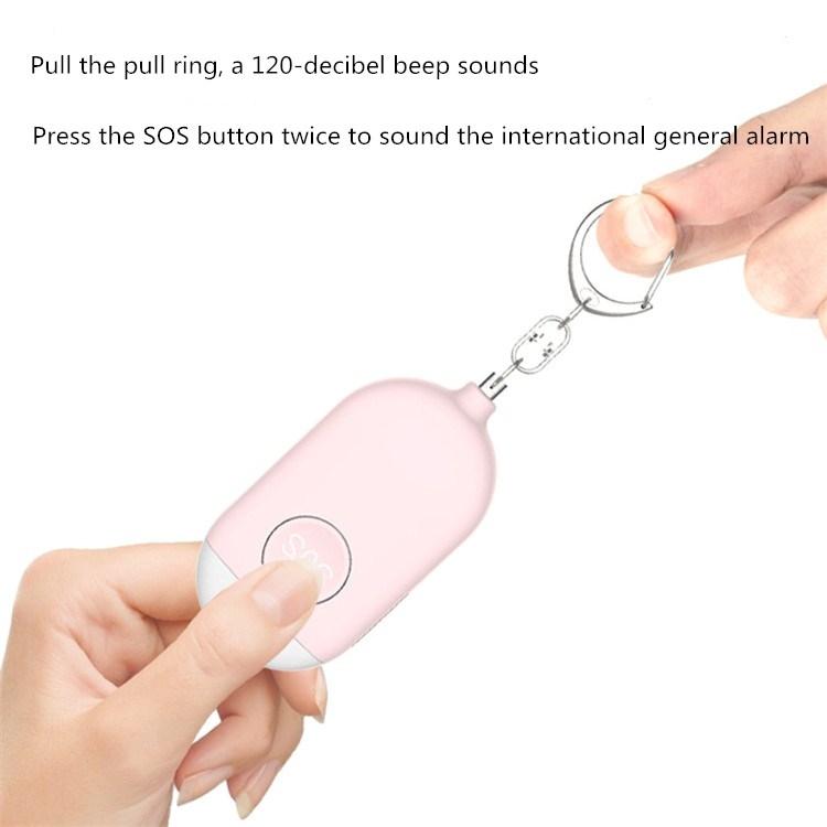 Torcia anti-lupo ricaricabile impermeabile IP44 da 130 dB Allarme personale intelligente, confezione inglese