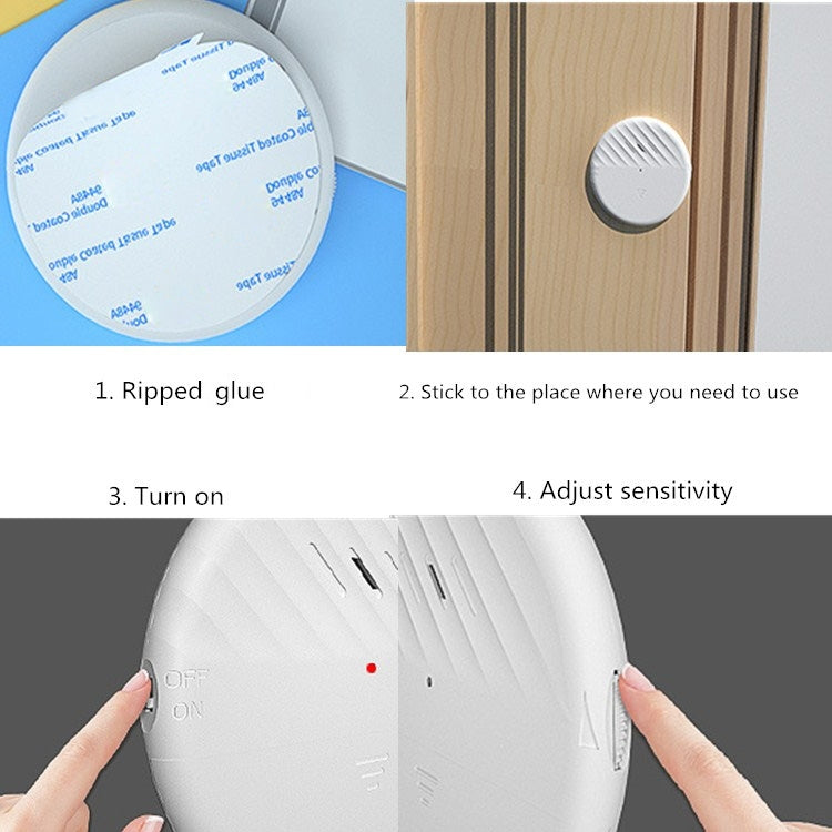 Allarme con sensore vibrazione 125 dB per porte e finestre