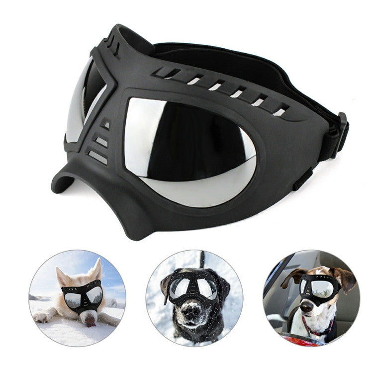 Occhiali con maschera per animali domestici Occhiali con montatura morbida impermeabili e resistenti alla neve Forniture per cani Occhiali da sole