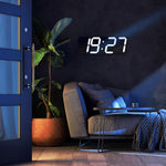 Orologio da parete creativo Sveglia Telecomando semplice Calendario perpetuo Orologio elettronico Spina americana, Single-sided Remote Control