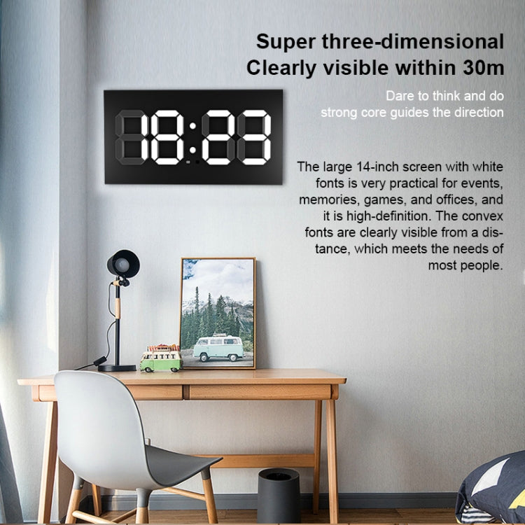 Orologio da parete creativo Sveglia Telecomando semplice Calendario perpetuo Orologio elettronico Spina americana, Single-sided Remote Control