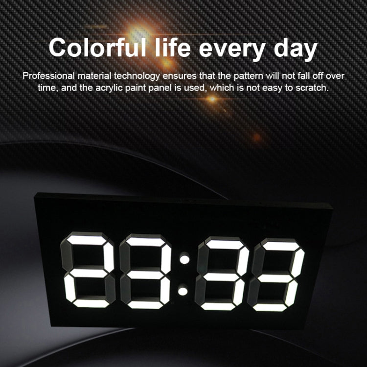 Orologio da parete creativo Sveglia Telecomando semplice Calendario perpetuo Orologio elettronico Spina americana, Single-sided Remote Control