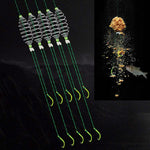 15 pezzi/3 set amo doppio incagliato anti-avvolgimento gruppo pesca alla carpa argento amo da pesca a molla, 8, 9, 10, 11, 12, 13