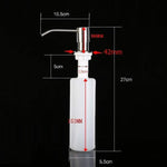 Dispenser di sapone per lavandino in acciaio inossidabile da 2 pezzi Bottiglia di sapone liquido per mani Sishwashing, Sink Soap Dispenser Bottle