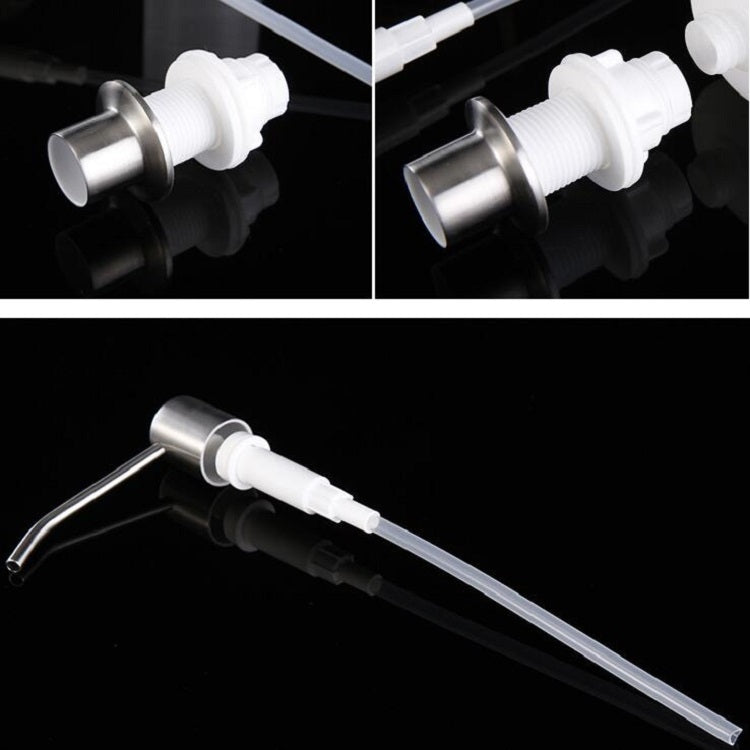 Dispenser di sapone per lavandino in acciaio inossidabile da 2 pezzi Bottiglia di sapone liquido per mani Sishwashing, Sink Soap Dispenser Bottle