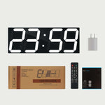 Adesivo da parete Orologio da parete a LED Orologio decorativo Orologio a specchio acrilico creativo Spina americana, Remote Version Sealed Box