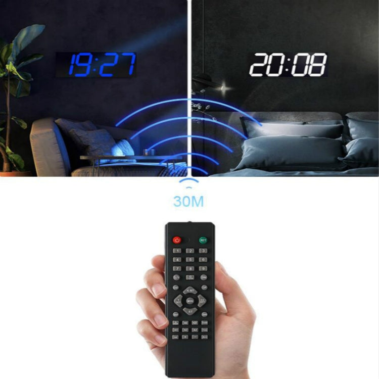 Adesivo da parete Orologio da parete a LED Orologio decorativo Orologio a specchio acrilico creativo Spina americana, Remote Version Sealed Box