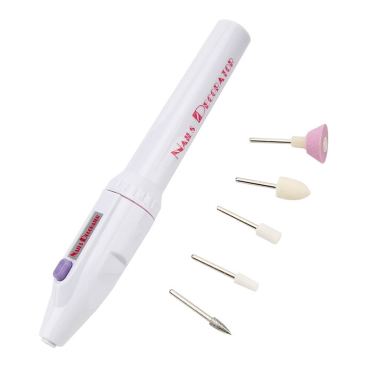 Kit di trapano elettrico per lima per unghie Consigli per manicure Unghia del piede Pedicure Salon Kit per manicure a forma di penna Tamponi per trapano per unghie Strumento per pedicure con 5 punte