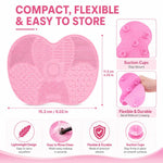 Strumenti per il lavaggio del tappetino per la pulizia dei pennelli in silicone per il trucco cosmetico Spazzole per sopracciglia Tampone per la pulizia Scrubber Board Strumento per la pulizia del trucco