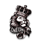 5 adesivi per auto con animali in PVC YJZT One Love Lion Crown, 10x15,3 cm, Lion Crown