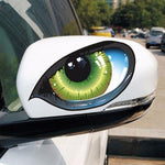 5 paia D 601 3D stereo riflettente occhi di gatto adesivi per auto adesivi per parafanghi laterali per auto adesivi adesivi per specchietti retrovisori creativi, 12x7,5 cm, Cat Eyes 12x7.5cm